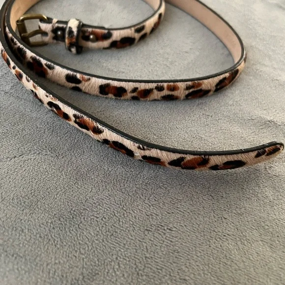 NWOT Leather Animal Print Women’s Belt NWOT Leopard Animal Print Genuine Leather Belt Medium  main image 3